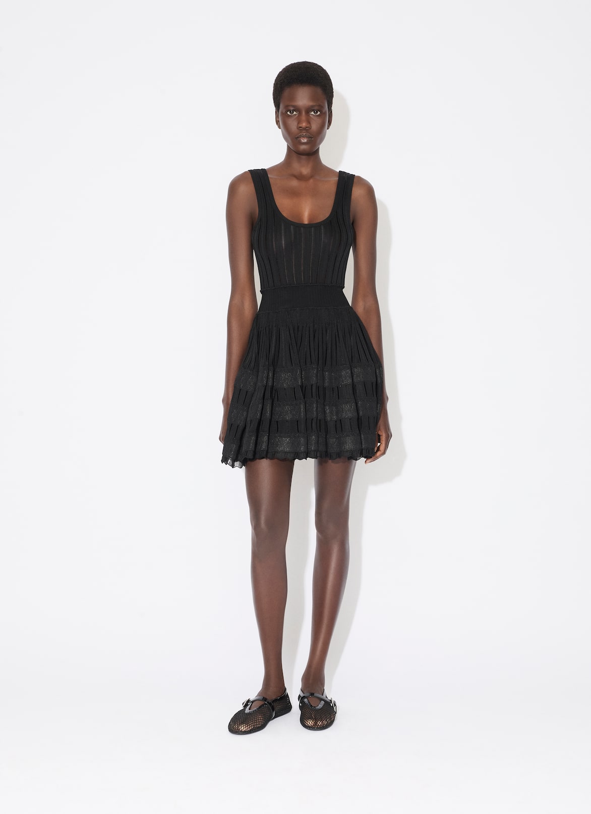 Shiny crinoline dress ALAÏA BLACK SHINY CRINOLINE DRESS
